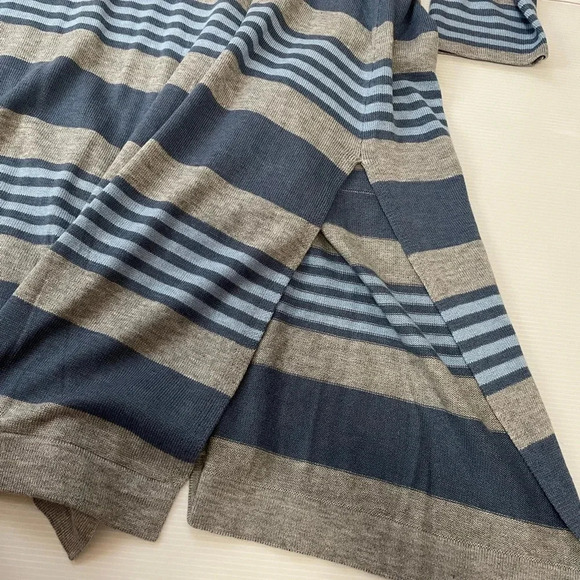 Laurie Felt Longline Open Cardigan Blue Gray Cashmere Blend Size XL - Picture 8 of 8